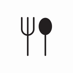 cutlery fork spoon icon sign vector