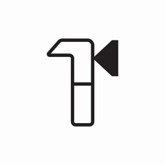 hammer tool icon sign vector