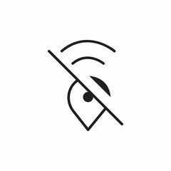 location turned off icon sign vector