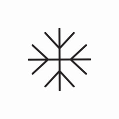 snowflake winter icon sign vector