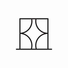window curtains icon sign vector
