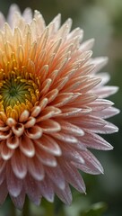 Close-up of a chrysanthemum with blurred background.