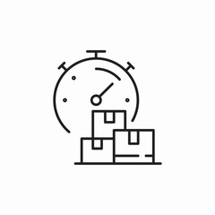 delivery time packages icon sign vector