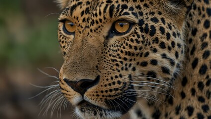 Obraz premium Close-up of a male leopard.