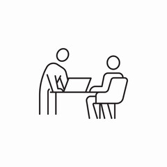 job interview icon sign vector
