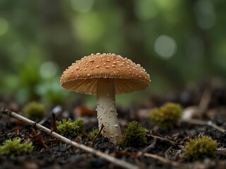 Fototapeta premium Close-up of a mushroom in nature.
