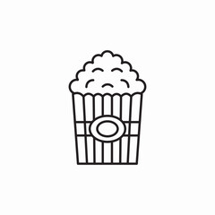 popcorn cinema icon sign vector