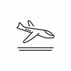 plane landing icon sign vector