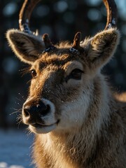Fototapeta premium Close-up of a reindeer.