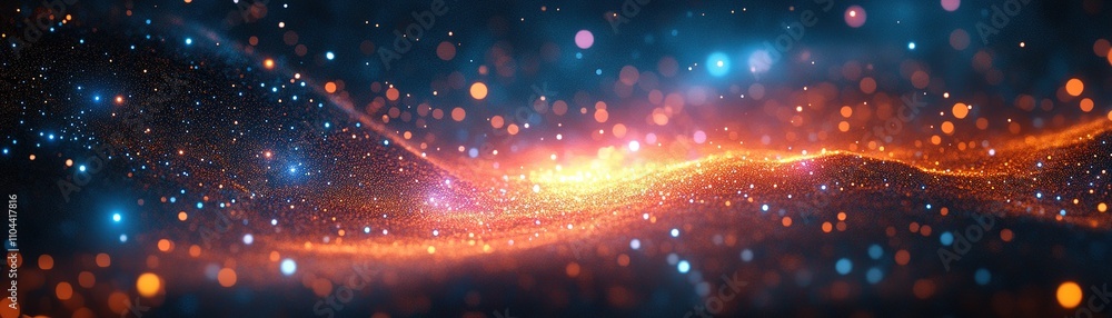 Wall mural cosmic energy burst outer space digital art vibrant universe wide-angle view astronomical concept ex