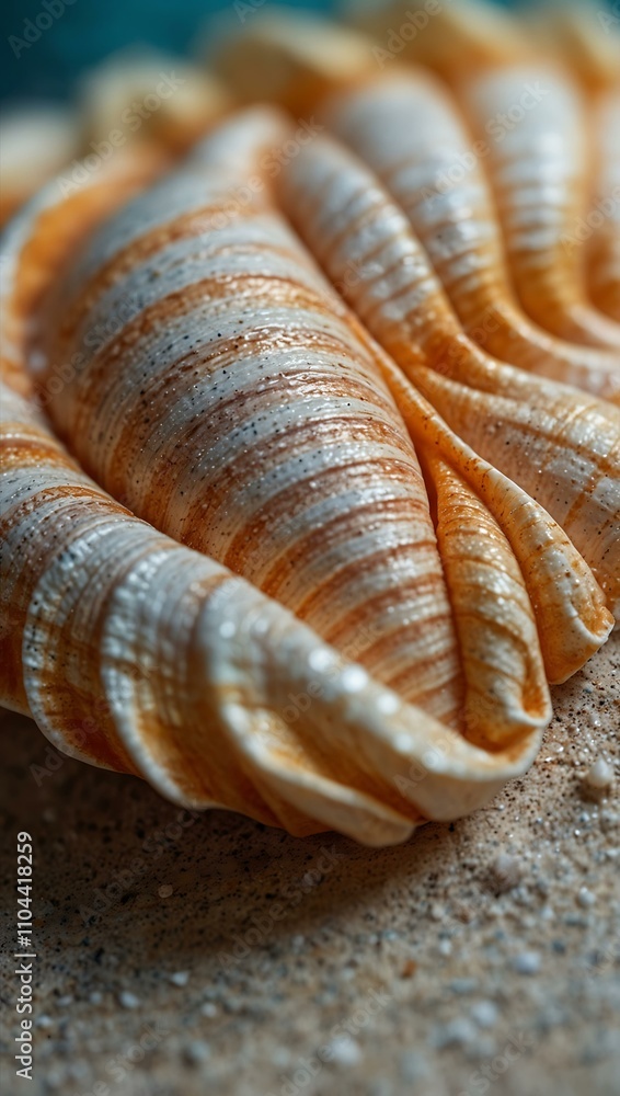 Poster Close-up of a spiraled seashell with a gradient design.