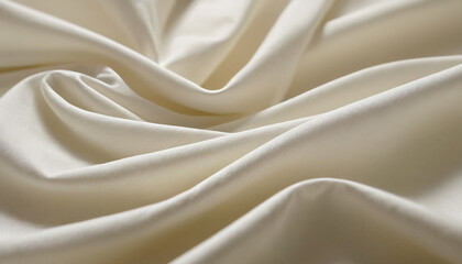 Obraz premium Cream Silk Fabric Softly Draped with Subtle Texture