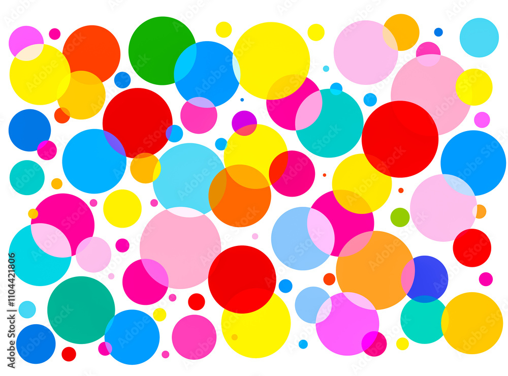 Sticker background with colorful circles