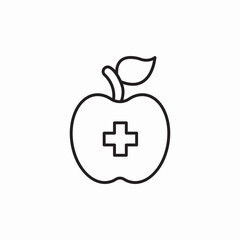apple healthy food icon sign vector