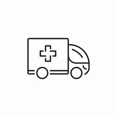 ambulance truck icon sign vector
