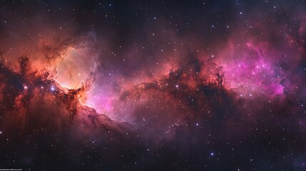 Naklejka premium 360 degree equirectangular panorama of a nebula space background