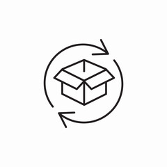 delivery return icon sign vector