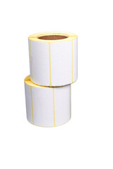 The role of label paper gluing. close-up. There is tinting.