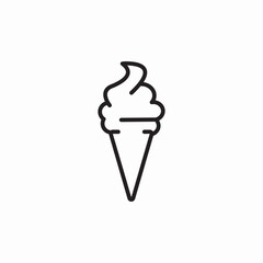 ice cream cone icon sign vector