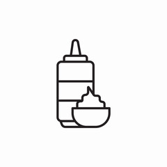 mayo sauce icon sign vector