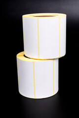 The role of label paper gluing. close-up. There is tinting.