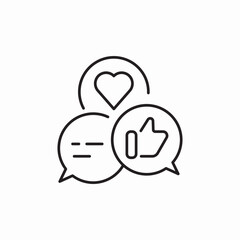 reactions social media icon sign vector