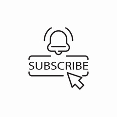subscribe button icon sign vector