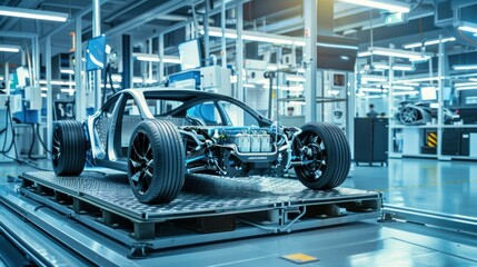 Electric car research and development with ev car