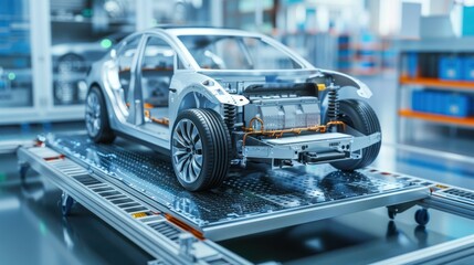 Electric car research and development with ev car