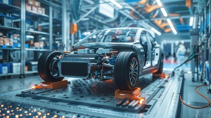 Electric car research and development with ev car