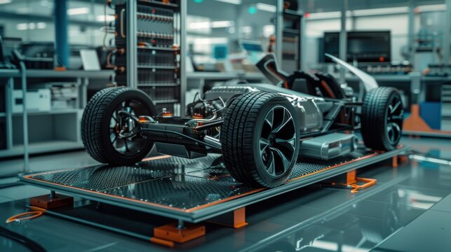 Electric car research and development with ev car