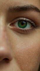 Fototapeta premium Close-up of emerald green eyes.