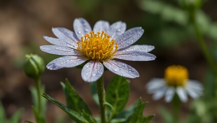Obraz premium Close-up of endangered wild Chess flower in nature.