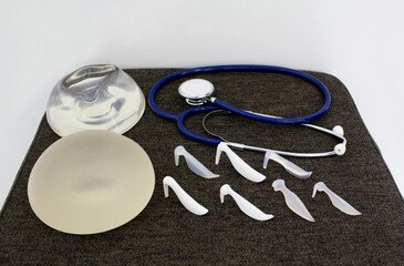 Silicone breast and nose implants surgery. Smooth and rough silicone, rhinoplasty augmentation...