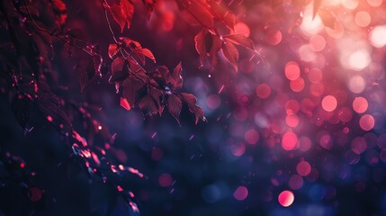Blurred dark colors with bokeh and flare effects.
