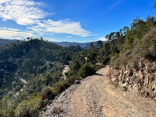 road in the hills near Barcelona