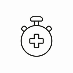 add plus stopwatch icon sign vector