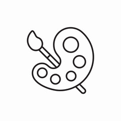 color palette brush icon sign vector