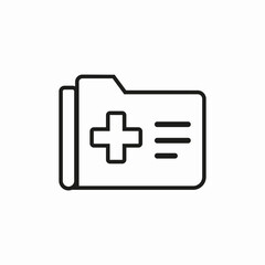 medical documents folder icon sign vector