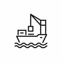 ship crane icon sign vector