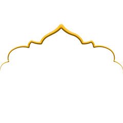 Ramadan mubarak Islamic decoration mosque frame 3d background with empty Arabic  frame, Ramadan Kareem, milad, iftar, isra miraj, eid al fitr adha, muharram,  masjid frame 3D png
