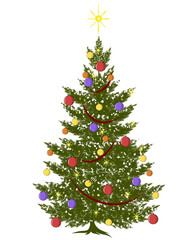 Árbol de navidad con fondo transparente 