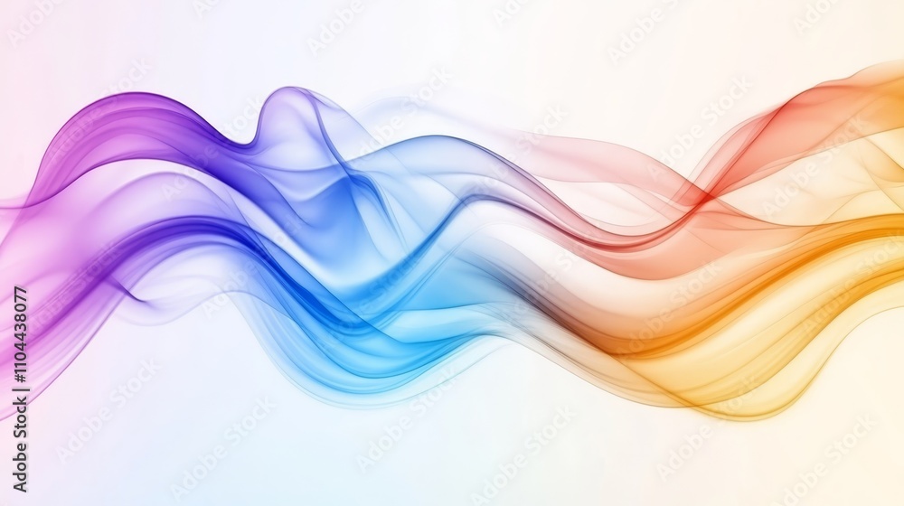 Poster elegant flowing color waves background with soft and liquid aesthetic for visual appeal