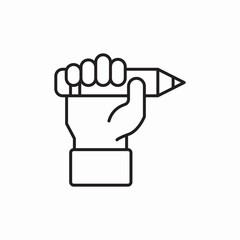 hand pencil icon sign vector