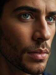 Obraz premium Close-up portrait of a handsome man.