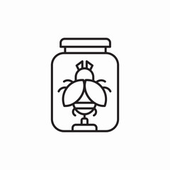 insect in jar icon sign vector