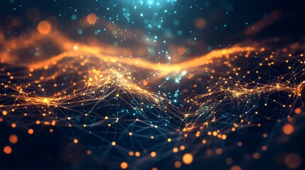 Fototapeta premium Futuristic tech background featuring dynamic light effects and striking line patterns