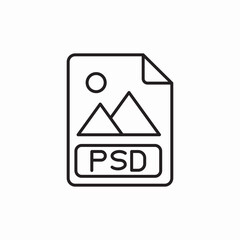 psd file icon sign vector