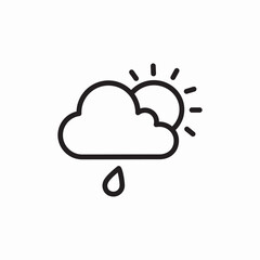 rain sun cloud icon sign vector
