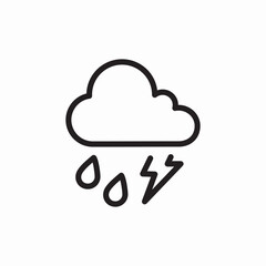 storm lightning icon sign vector